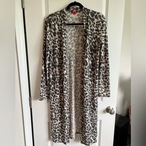 Guess Leopard Long Sleeve Cardigan NWT